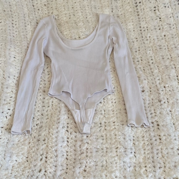 Wilfred Free scoop neck white long sleeve bodysuit - Picture 2 of 7